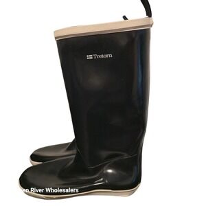 Tretorn Navy Blue Tall Rubber Rain Boots Waterproof‎ Outdoor Garden Hiking